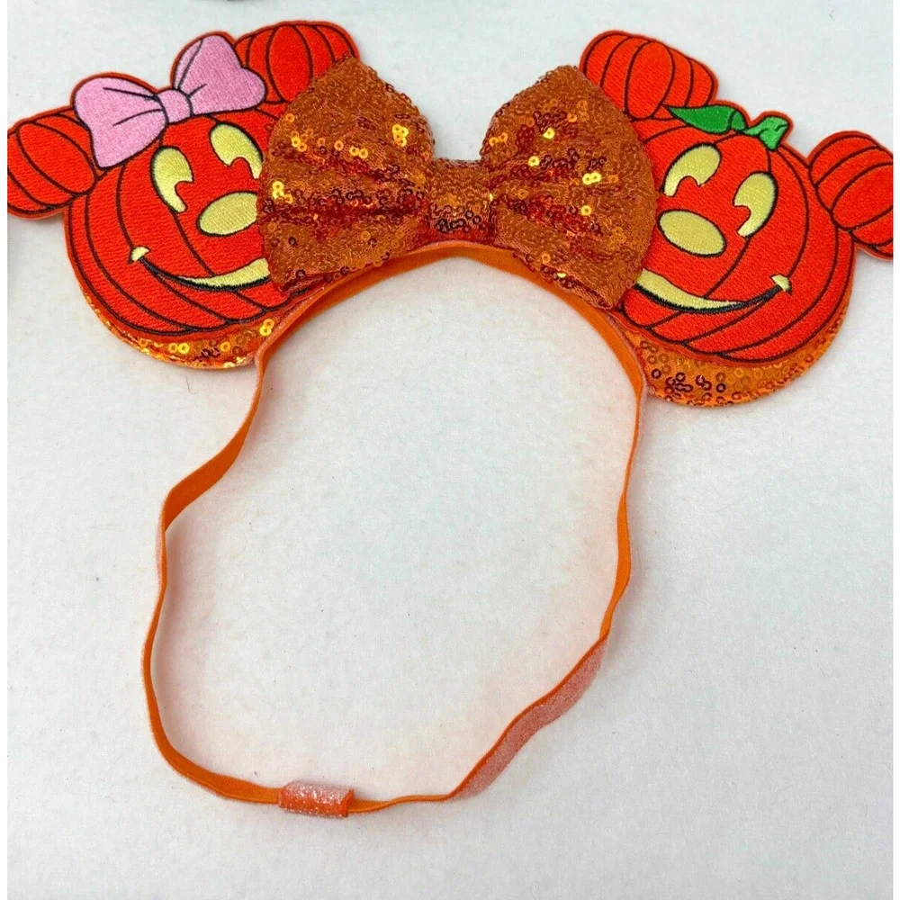 Disney Minnie Ears Headband Sparkle Bow Party‎ Blue Black Gold Orange Lot of 4